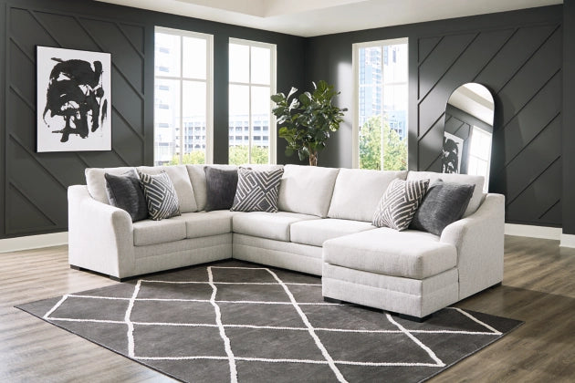 Koralynn 3-Piece Performance Fabric Sectional with Double Chaise