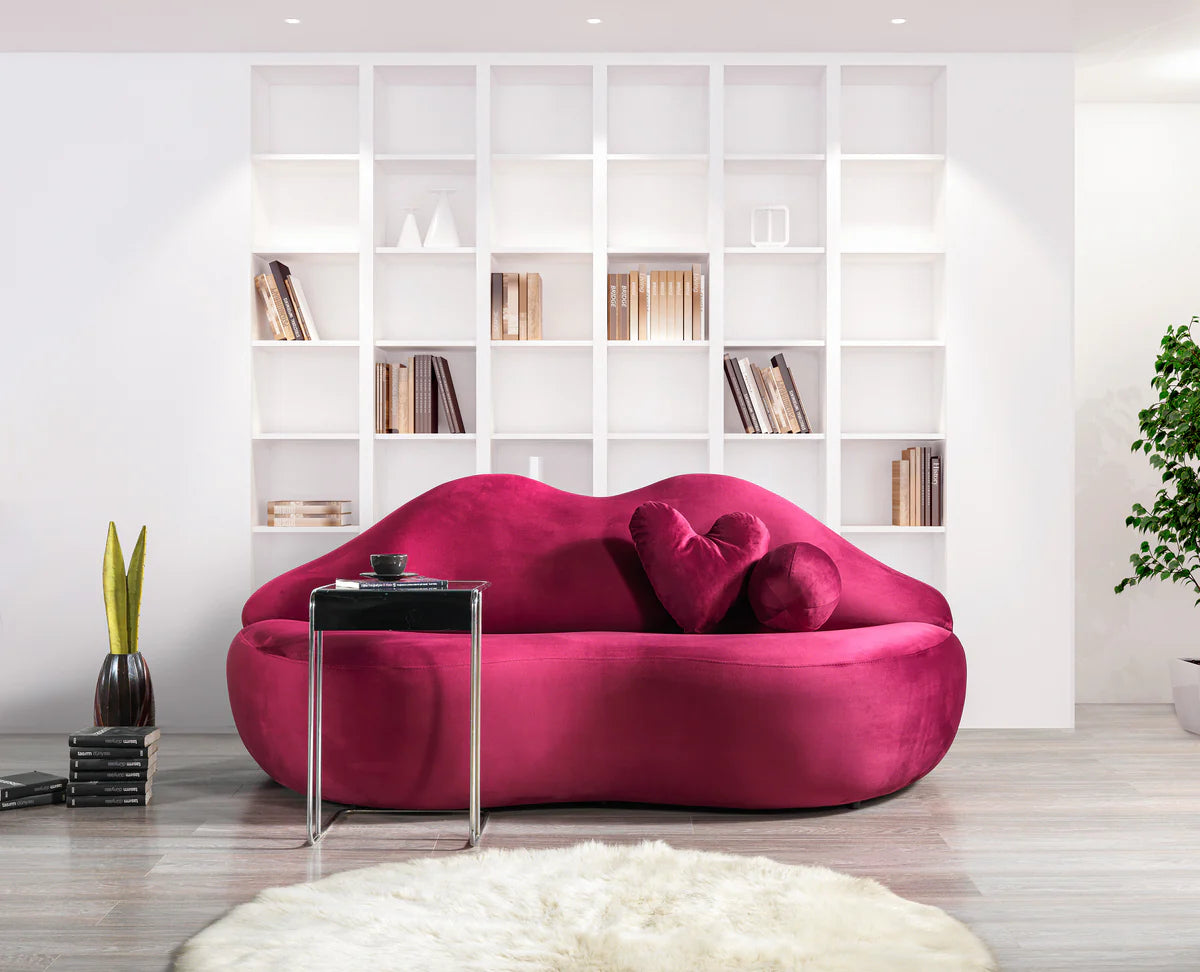 Lips P Velvet Loveseat