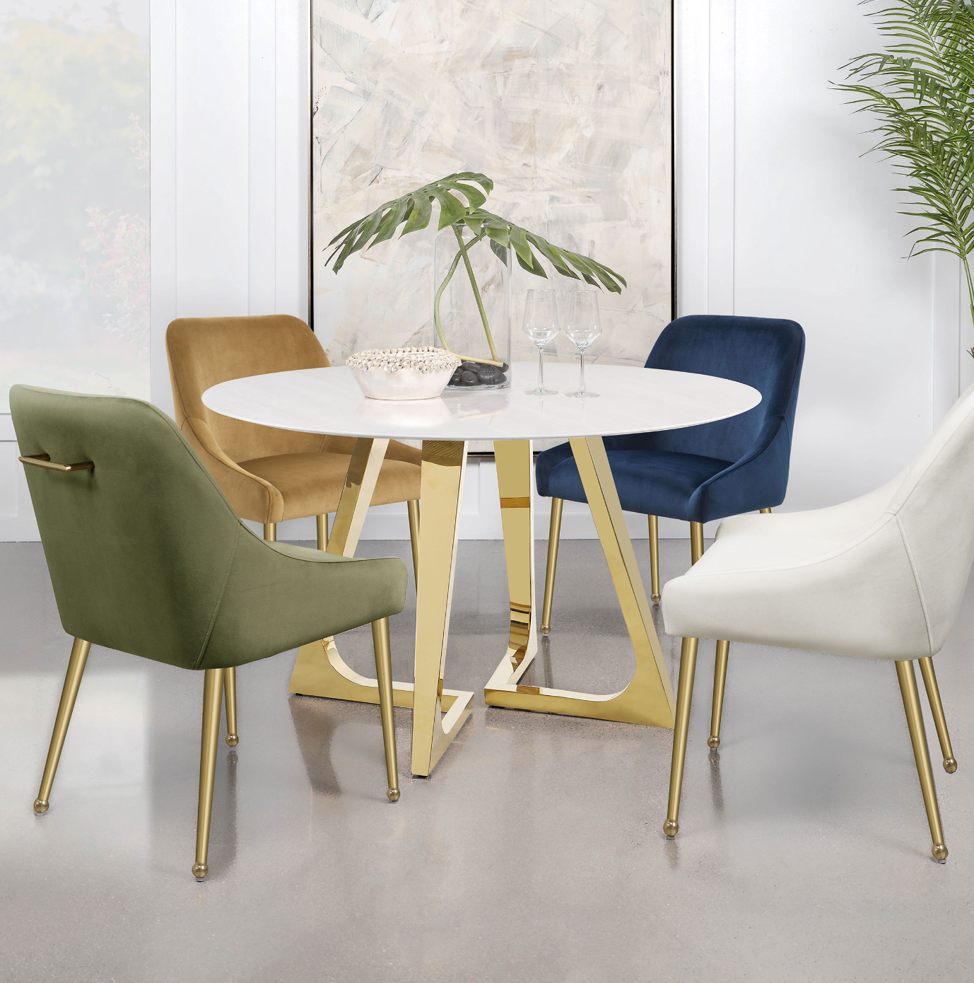 Mayette Parsons Wingback Dining Side Chairs Ivory