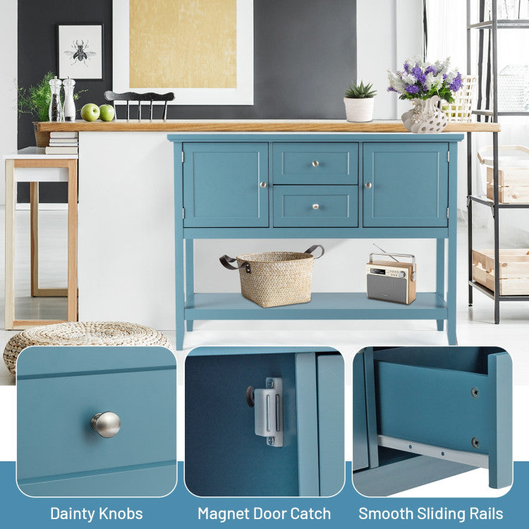 Wooden Sideboard Buffet Console Table with Drawers and Storage