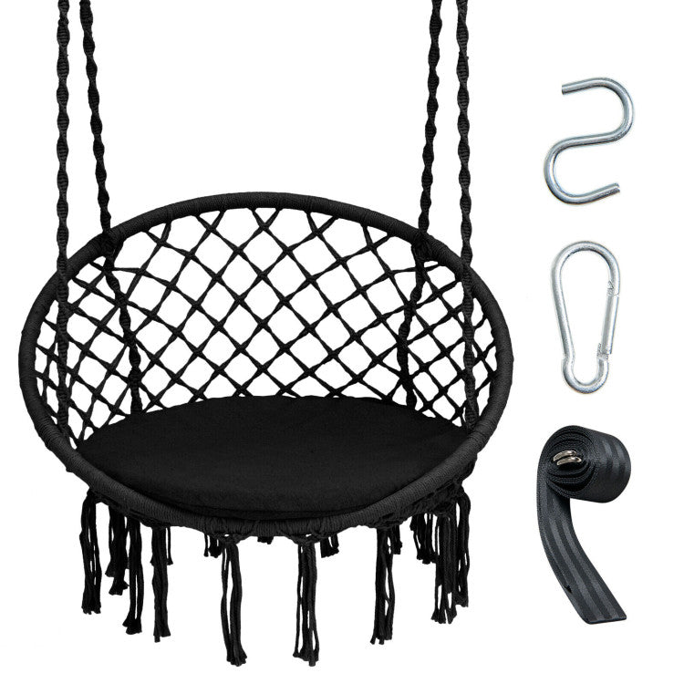 Cushioned Hammock Swing Chair with Hanging Kit