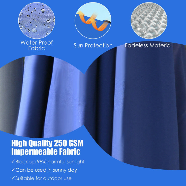 10 x 13 Feet Rectangular Cantilever Umbrella with 360° Rotation Function
