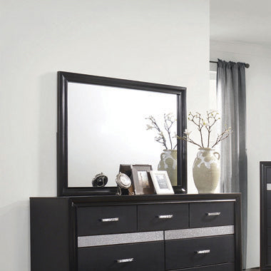 Miranda Rectangular Dresser Mirror Black Miranda Rectangular Dresser Mirror Black