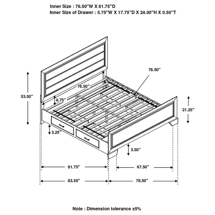 Kauffman Storage Bed Washed Taupe