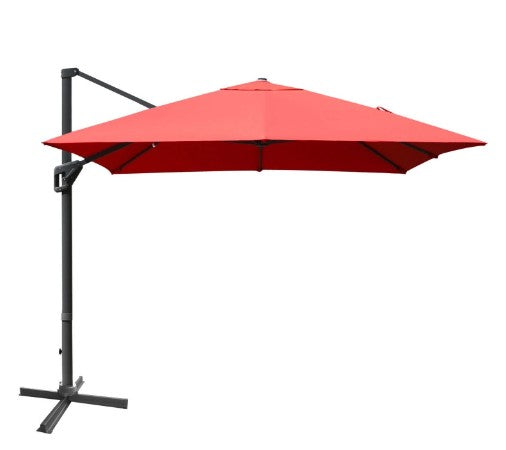10 x 13 Feet Rectangular Cantilever Umbrella with 360° Rotation Function