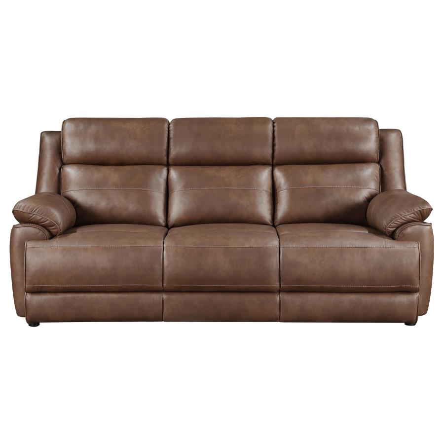 Ellington 2-Piece Upholstered Padded Arm Sofa Set Dark Brown