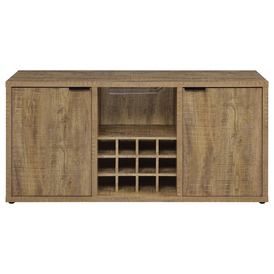 Jamestown 2-Door Dining Sideboard Buffet With Wine Storage Mango Brown
