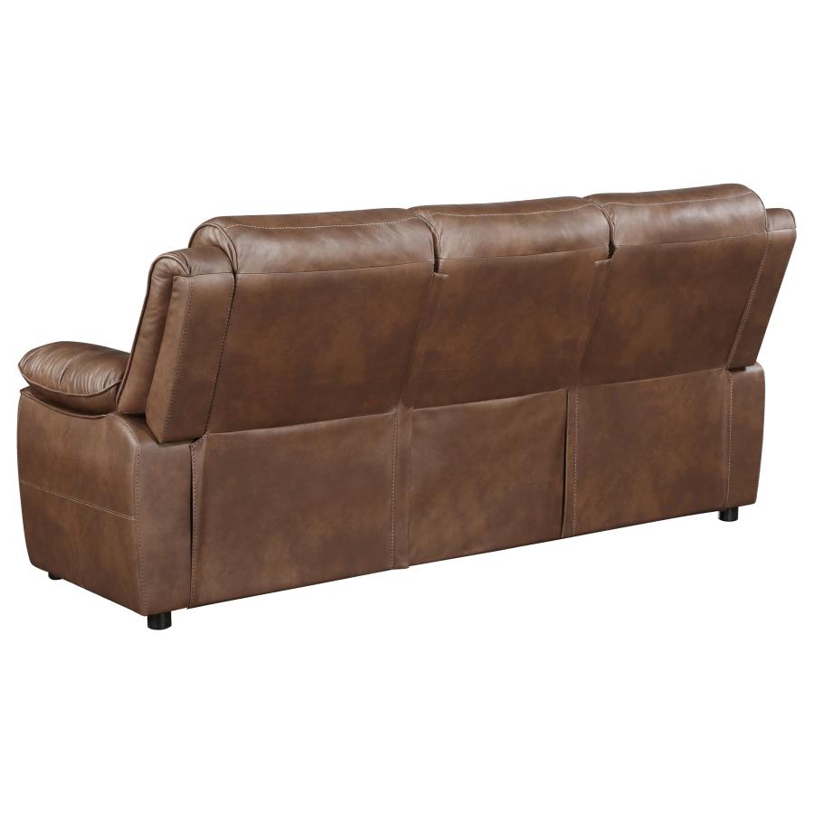 Ellington 2-Piece Upholstered Padded Arm Sofa Set Dark Brown