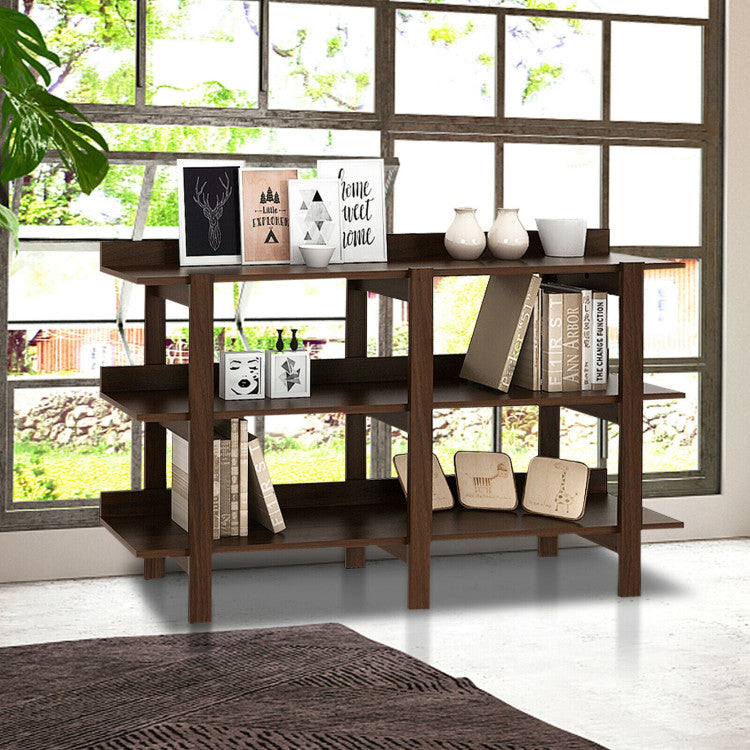 59 Inch Console Table with 3-tier Open Shelf for Front Hall, Hallway and Foyer