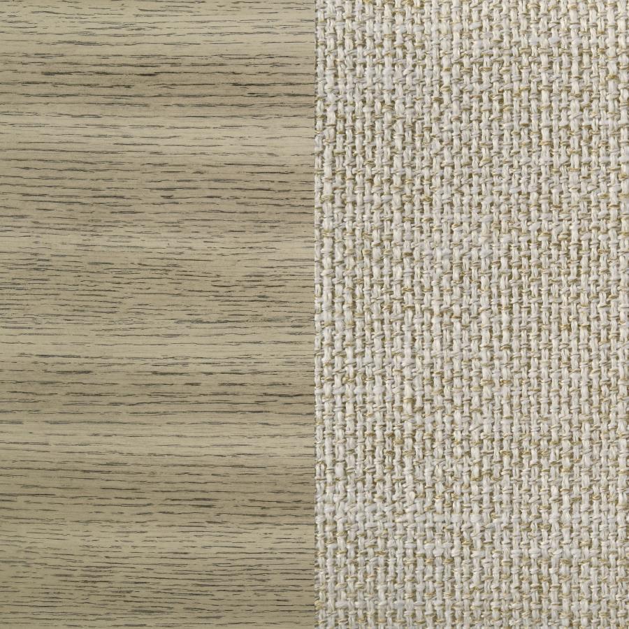 Giselle Eastern King Panel Bed With Upholstered Headboard Rustic Beige
