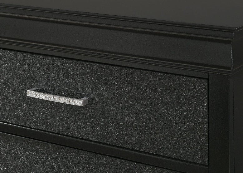 Amalia 5 Drawer Black Chest