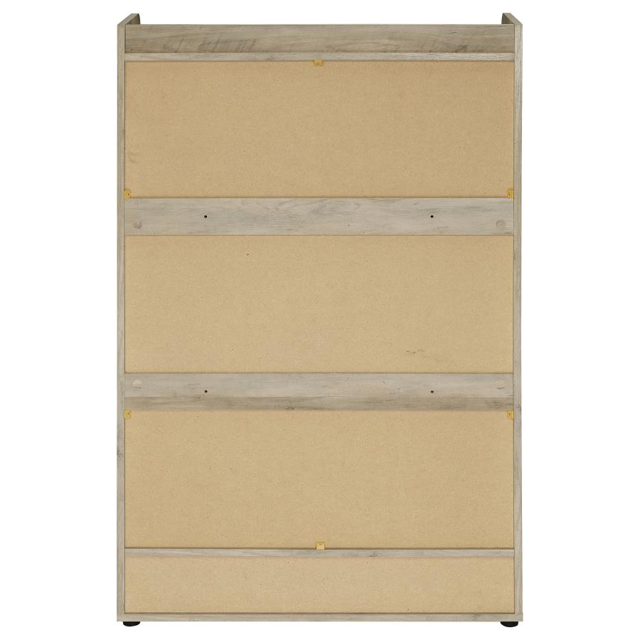 Denia 3-tier Shoe Storage Cabinet Antique Pine and Grey