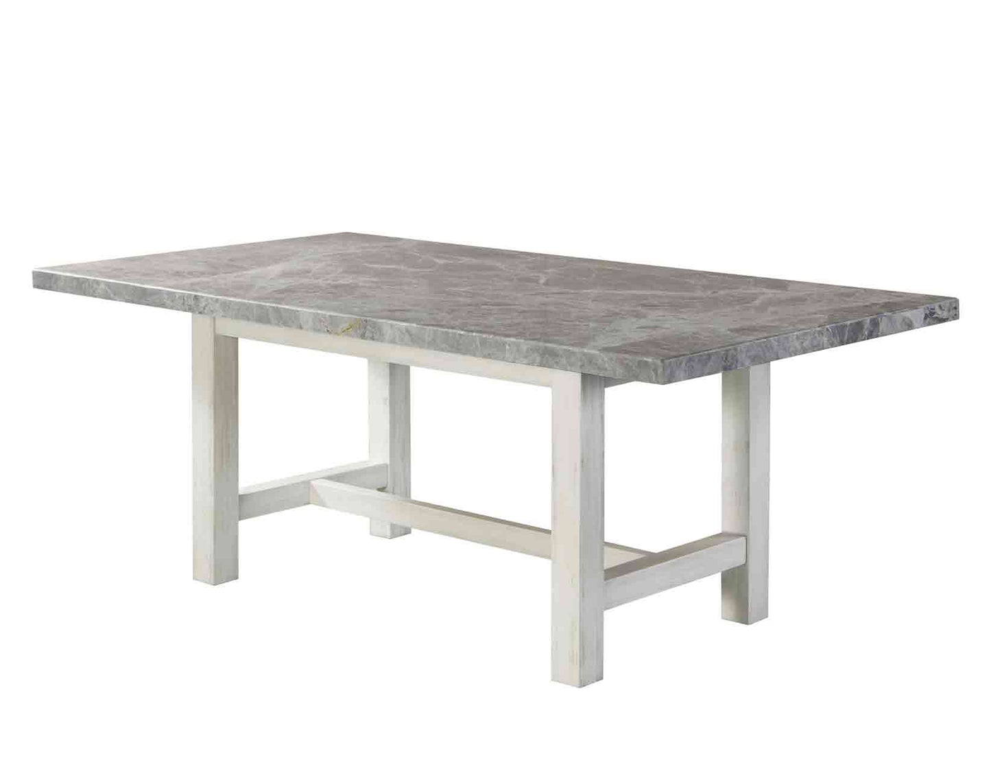 Canova 5-Piece 78-inch Gray Marble Dining Set