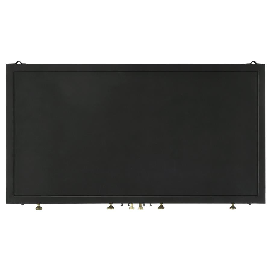 Sadler 2-Drawer Accent Cabinet With Glass Doors Black