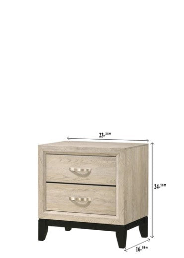 Akerson 2 Drawer Drift Wood Nightstand