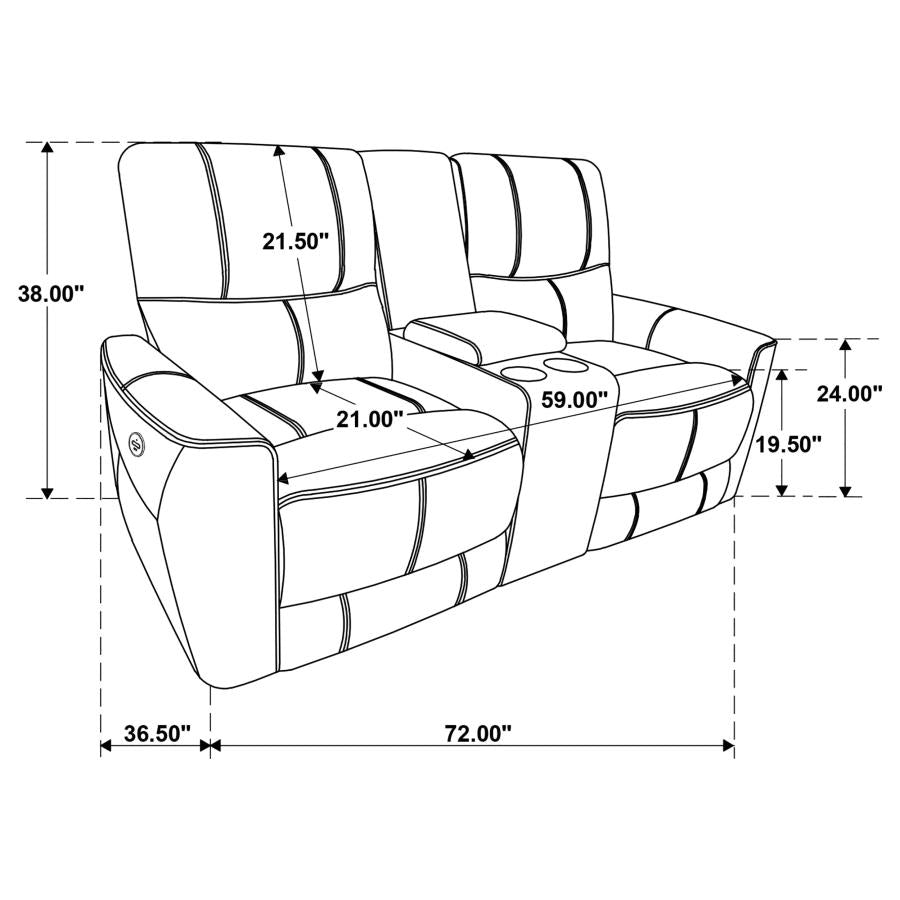 Greenfield 2-Piece Upholstered Power Reclining Sofa Set Ivory