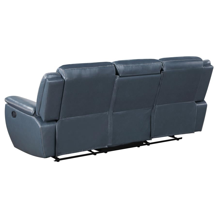 Sloane 3-Piece Upholstered Motion Reclining Sofa Set Blue