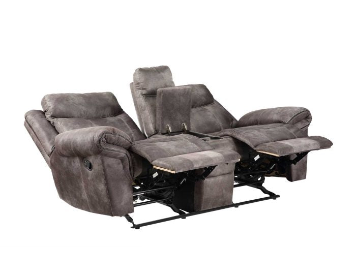 Nashville Manual Glider Recliner Console Loveseat