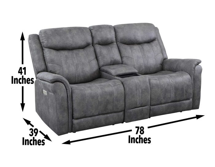 Morrison Dual-Power Reclining Console Loveseat