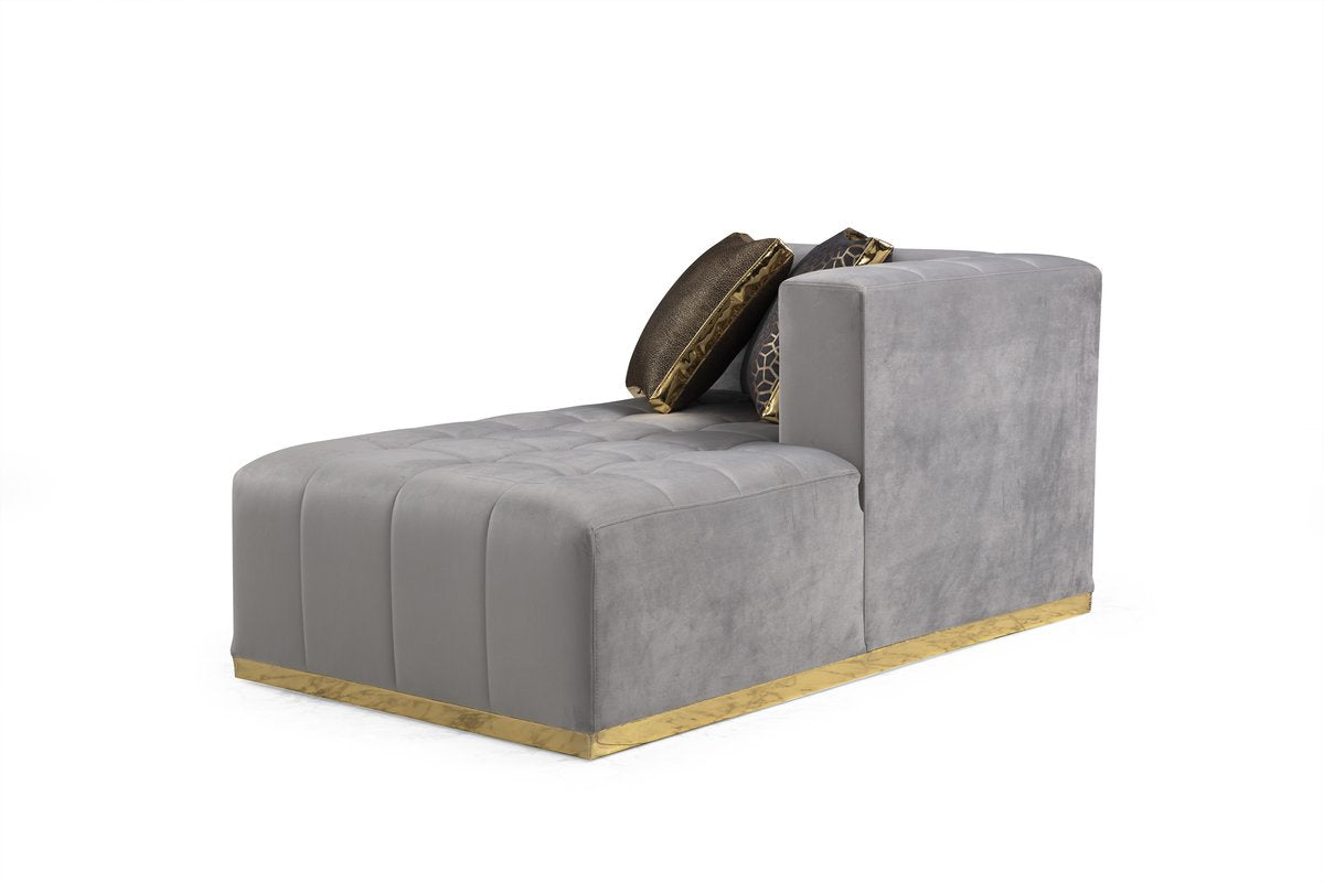 Elisha Velvet Double Chaise Sectional