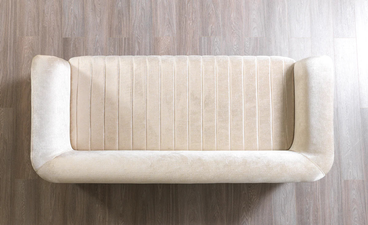 Leina Ivory-Coffee Velvet Set