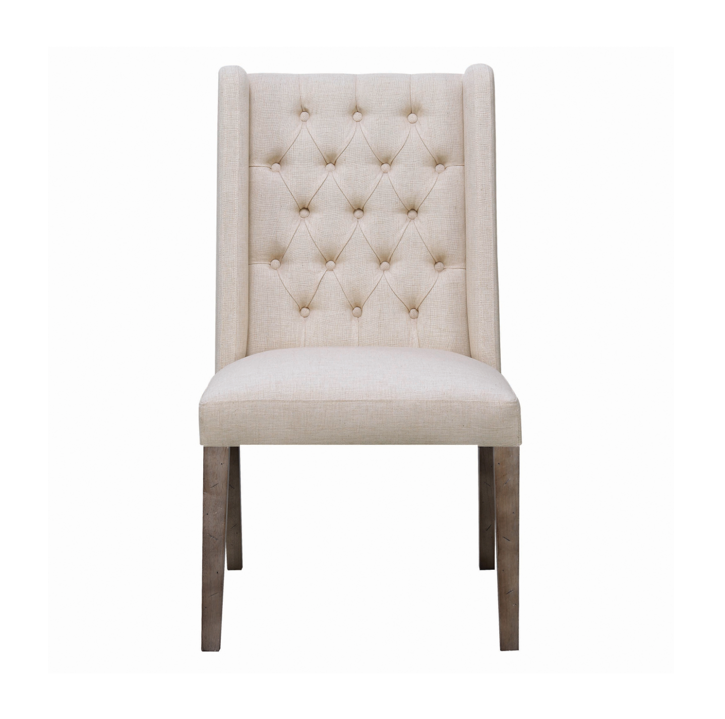 Tufted Side Chair Dark Brown And Beige