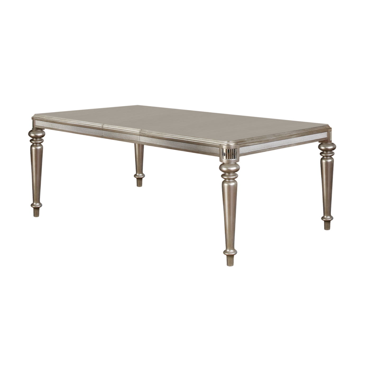 Bling Game Rectangular Dining Set Metallic Platinum