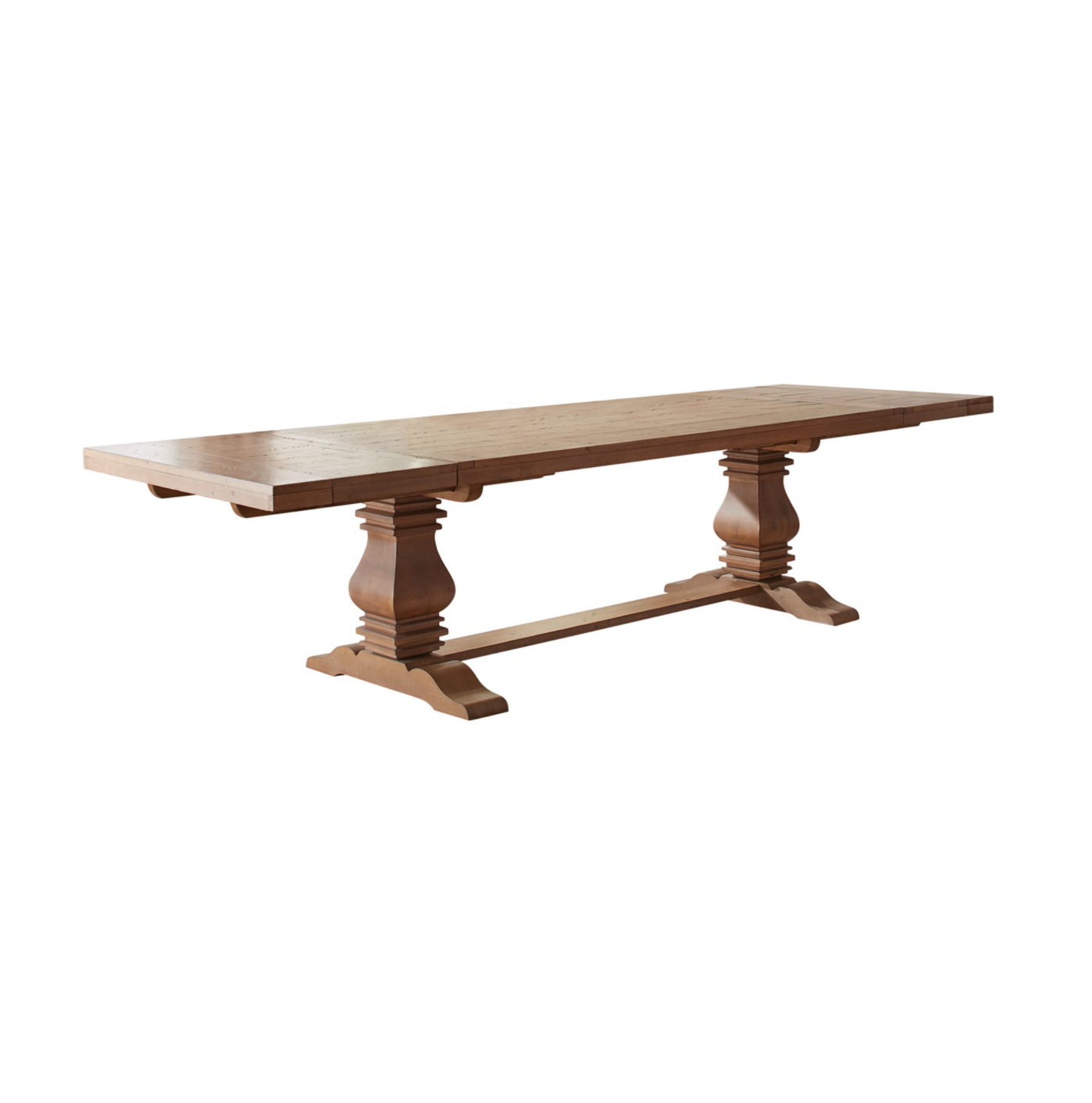 Florence Double Pedestal Dining Table Rustic Smoke