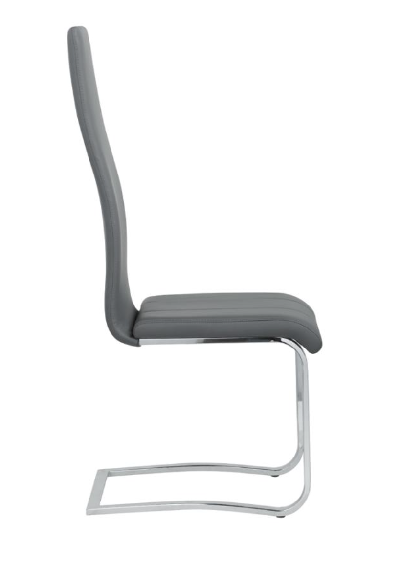 Anges High Back Dining Chair Chrome