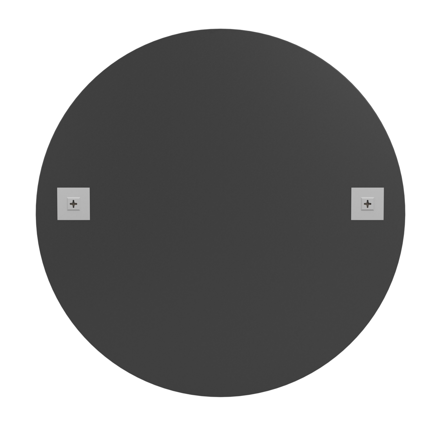 Round Mirror With Shelf Black