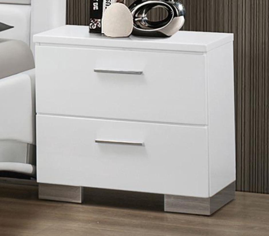 Felicity Glossy White Bedroom Set