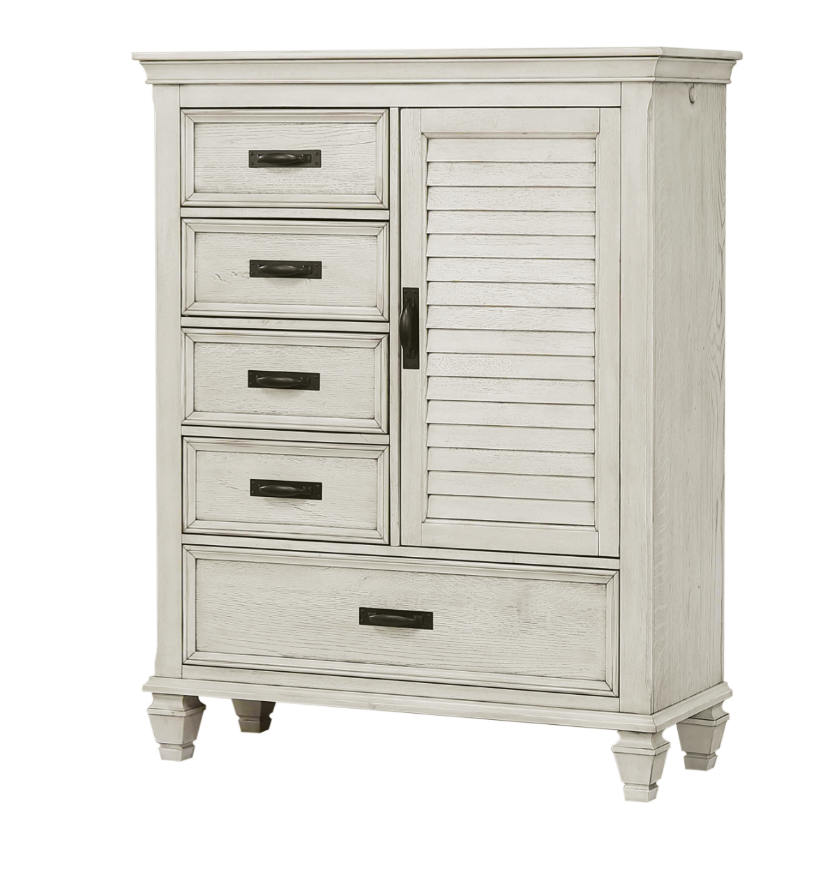 Franco 5-Drawer Man’s Chest Antique White