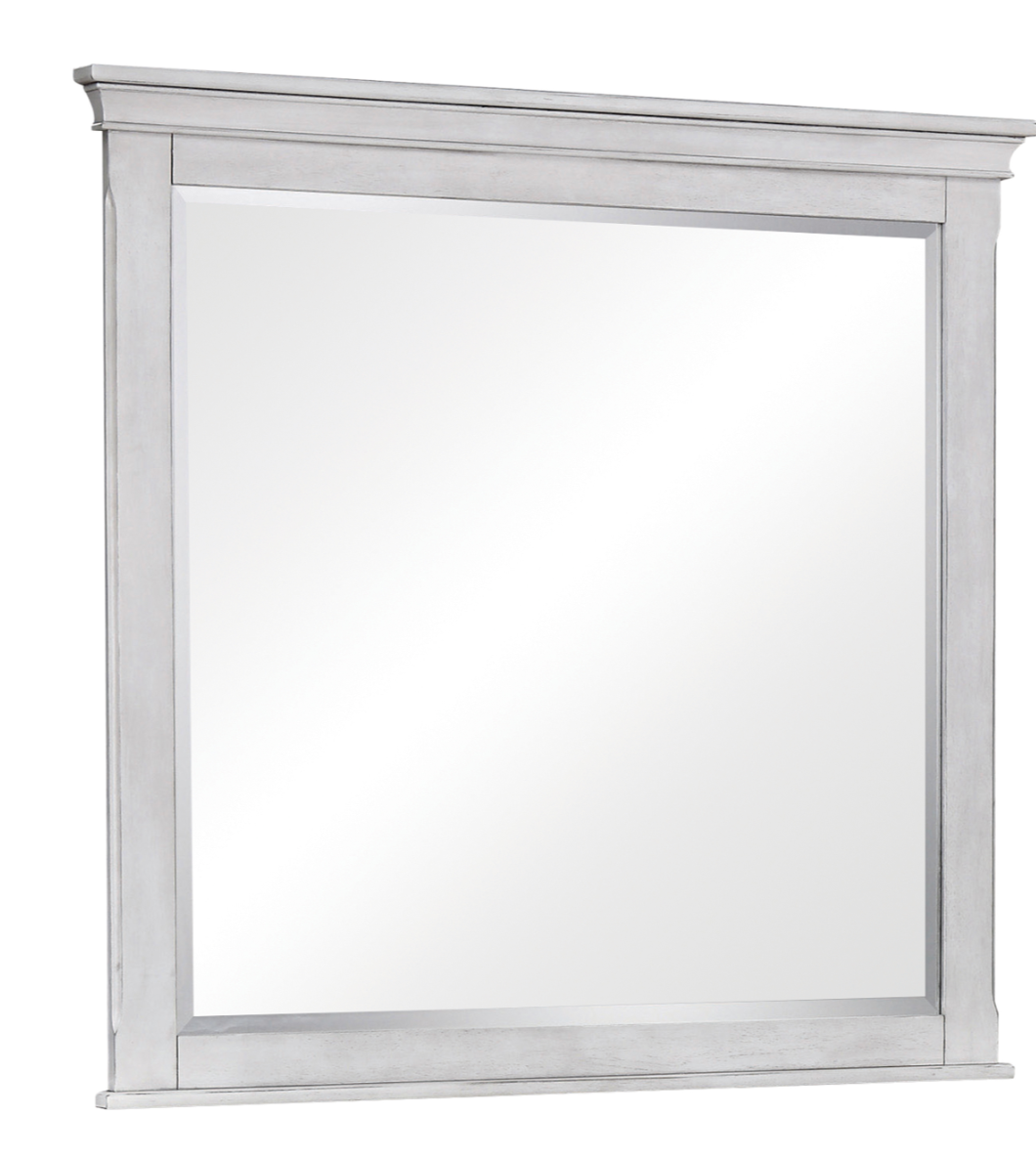 Franco Rectangular Mirror Antique White