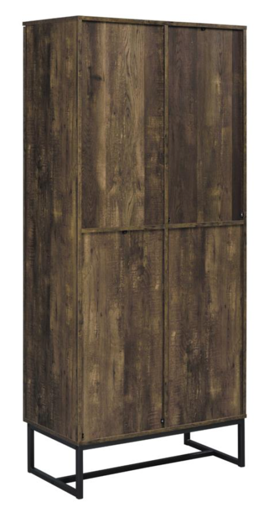 2-door Accent Cabinet Rustic Oak and Gunmetal