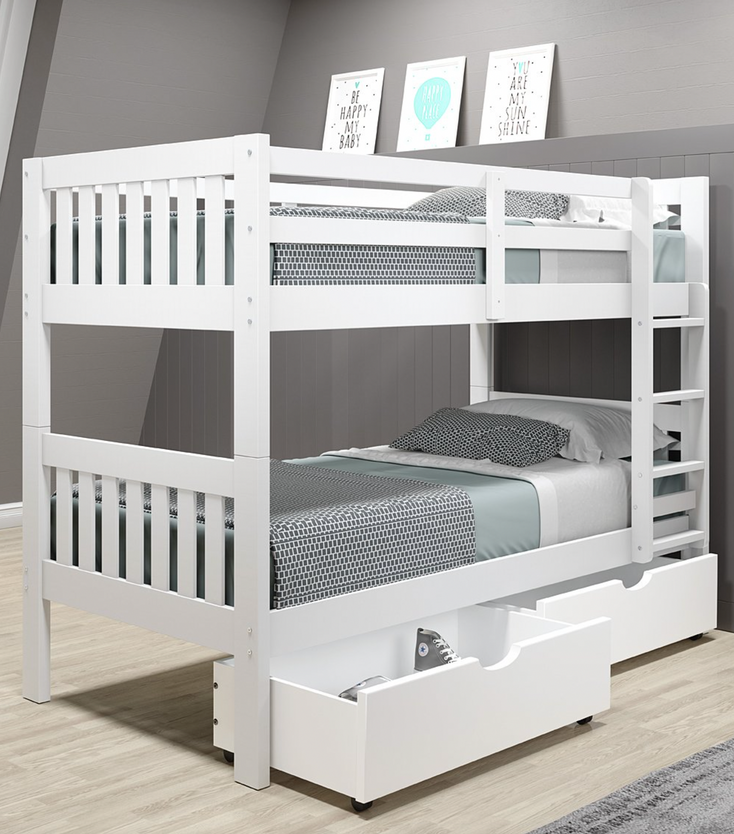 Kids Bunk Bed White