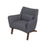 Brayden Mid Century Modern Sea Side Grey Linen Armchair