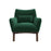 Brayden Mid Century Modern Dark Green Velvet Armchair