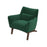 Brayden Mid Century Modern Dark Green Velvet Armchair