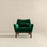 Brayden Mid Century Modern Dark Green Velvet Armchair