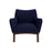 Brayden Mid Century Modern Dark Blue Boucle Armchair