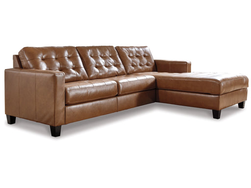 Baskove 2-Piece Leather Sectional with Chaise