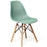 2 Pieces Modern Plastic Hollow Chair Set with Wood Leg