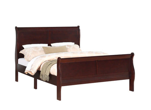 Louis Philippe Panel Sleigh Bed Cherry