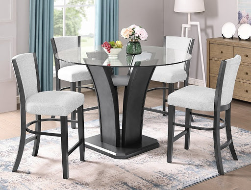 CAMELIA 5 PIECE DOVE COUNTER HEIGHT DINING SET