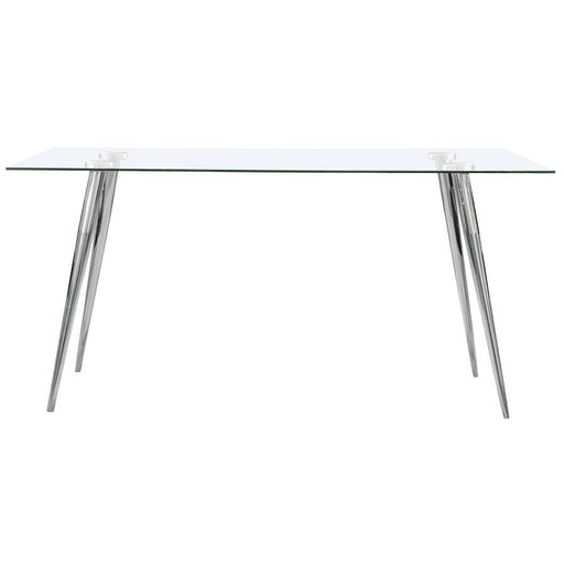 Gilman Rectangle Glass Top Dining Table Price