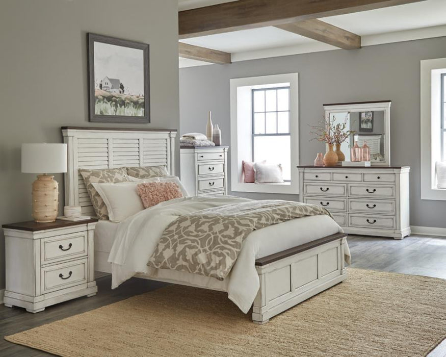 Hillcrest Panel Bed White