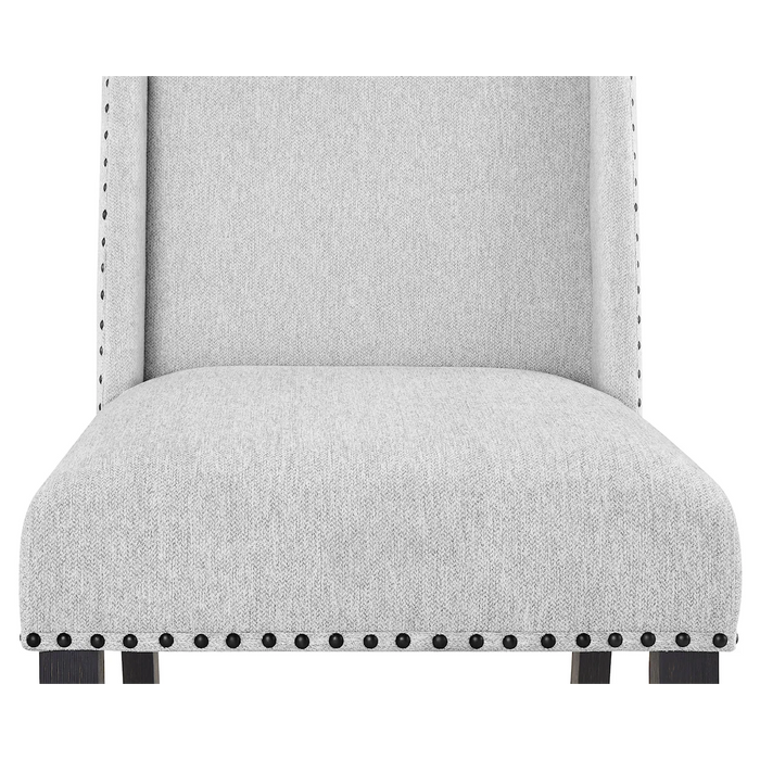 Vance Transitional Upholstered Side Chair with Nailhead Trim Dove Grey