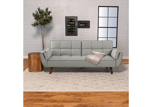 Caufield Upholstered Tufted Convertible Sofa Bed Grey
