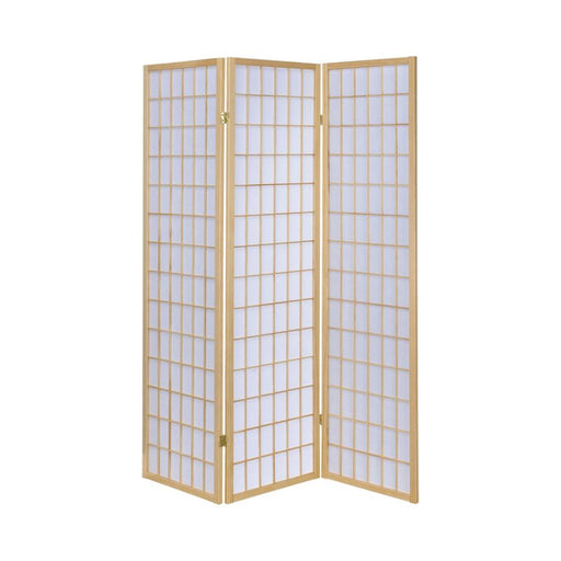 Carrie 3-Panel Folding Screen Natural And White