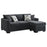 Storey Upholstered Sleeper Sectional Chaise Sofa